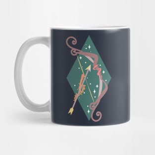 Sagittarius Bow and Arrow (Teal) Mug